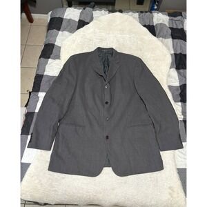 Boss Hugo Boss Mens Gray Wool 4 Button Blazer‎ Jacket Size 46R